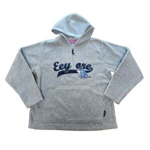 Disney vintage Eeyore 1/4 zip hoodie size 12/14 large juniors women’s grey